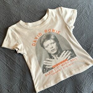 David Bowie Cropped Band Tee XS